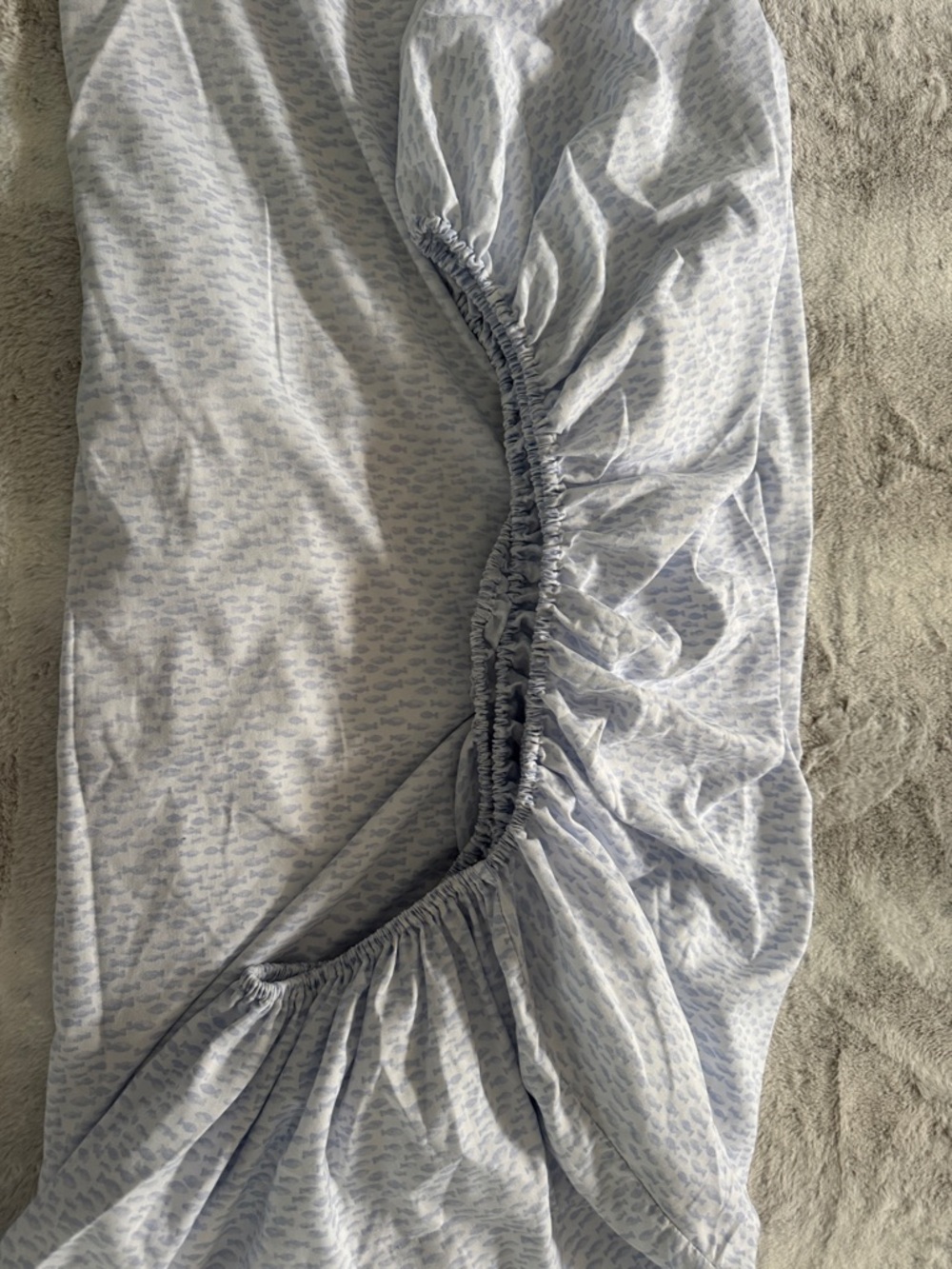 Light Blue Patterned Fitted Sheet - Home Bedding